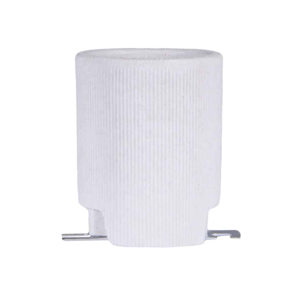 Dulie ceramica cu lamela HEPOL, E40, alb