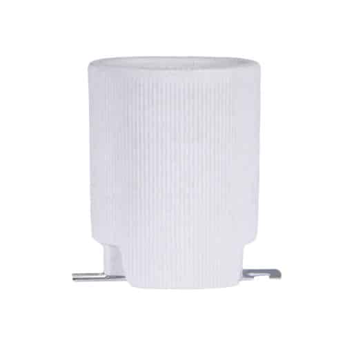 Dulie ceramica cu lamela HEPOL, E40, alb