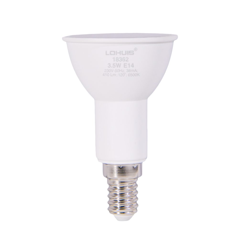 Bec LED LOHUIS, forma spot, E14, 3.5W, 30000 ore, lumina rece