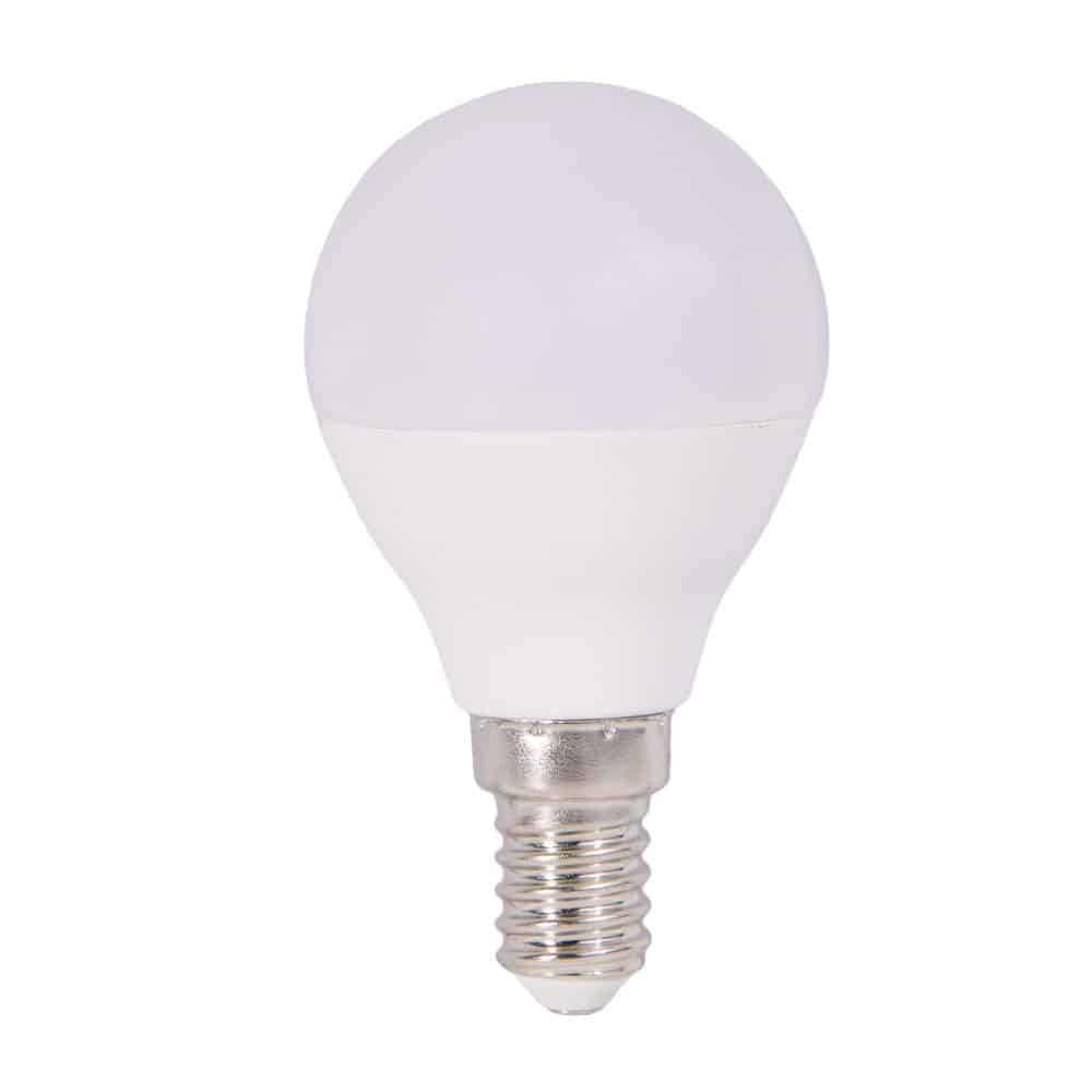 Bec LED HEPOL, forma glob, E14, 4W, 30000 ore, lumina calda