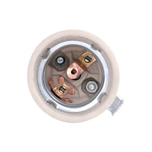 Dulie ceramica cu lamela HEPOL, E27, alb