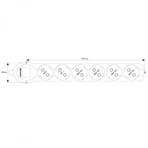 6 prize cu CP 3m 3x1.5mm fara intrerupator