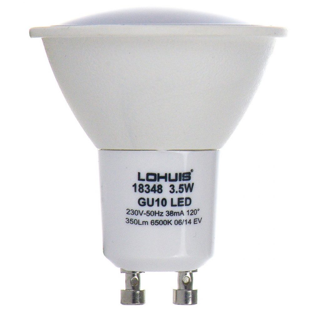 Bec LED LOHUIS, forma spot, GU10, 3.5W, 30000 ore, lumina rece