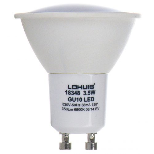 Bec LED LOHUIS, forma spot, GU10, 3.5W, 30000 ore, lumina rece