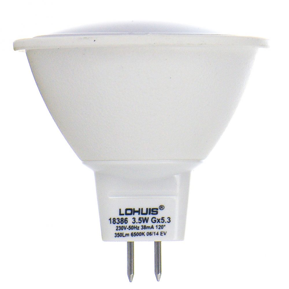 Bec LED LOHUIS, forma spot, GU5.3, 3.5W, 30000 ore, lumina rece