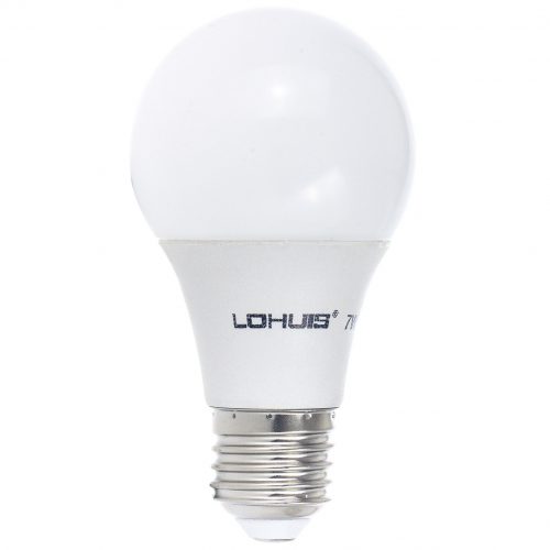 Bec LED LOHUIS, forma A60, E27, 7W, 30000 ore, lumina rece