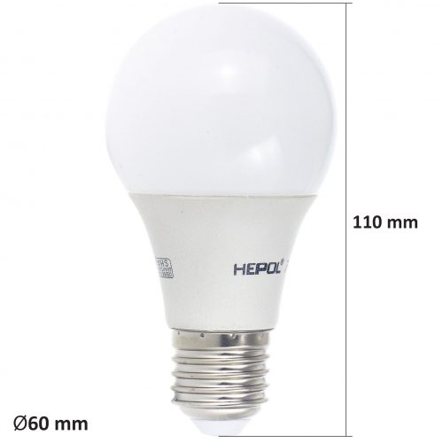 Bec LED HEPOL, forma A60, E27, 7W, 30000 ore, lumina calda