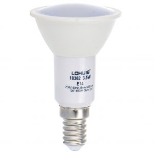 Bec LED LOHUIS, forma spot, E14, 3.5W, 30000 ore, lumina rece