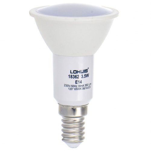 Bec LED LOHUIS, forma spot, E14, 3.5W, 30000 ore, lumina rece