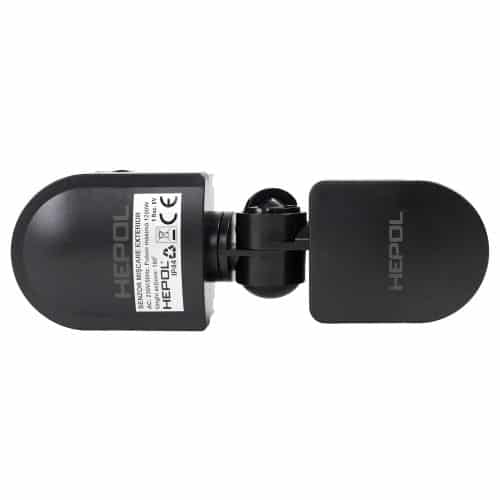 Senzor de miscare HEPOL, exterior, 120 grade, IP44, negru