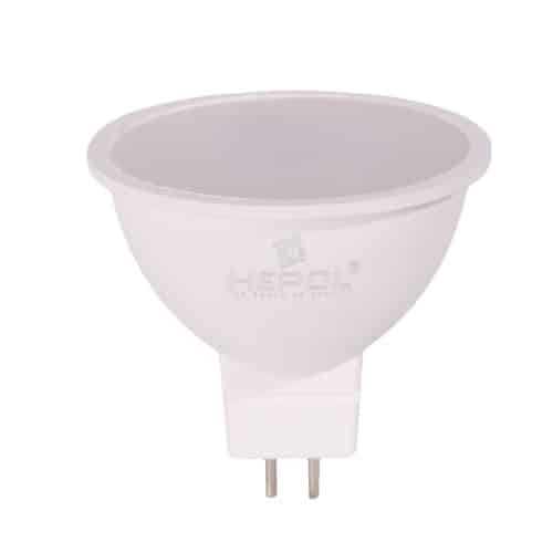 Bec LED HEPOL, forma spot, GX5.3, 6.5W, 30000 ore, lumina calda