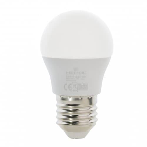 Bec LED HEPOL, forma glob, E27, 4W, 30000 ore, lumina calda