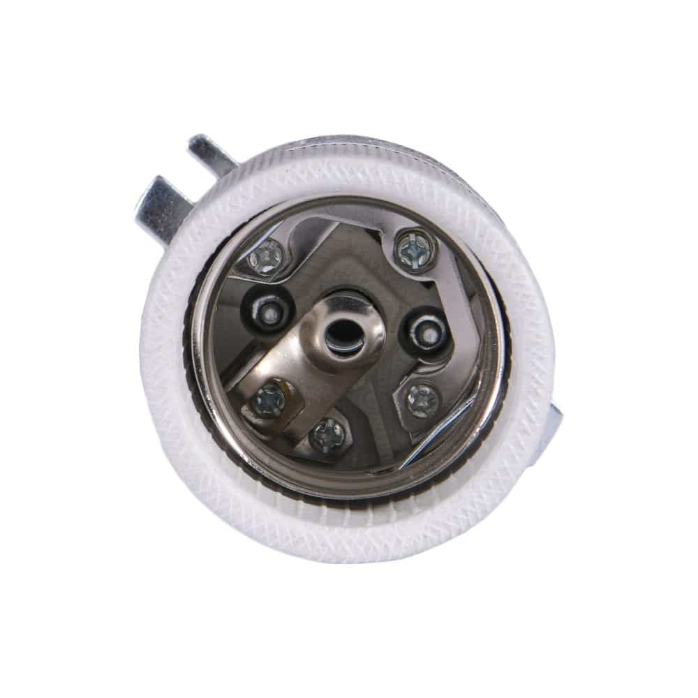 Dulie ceramica cu lamela HEPOL, E40, alb