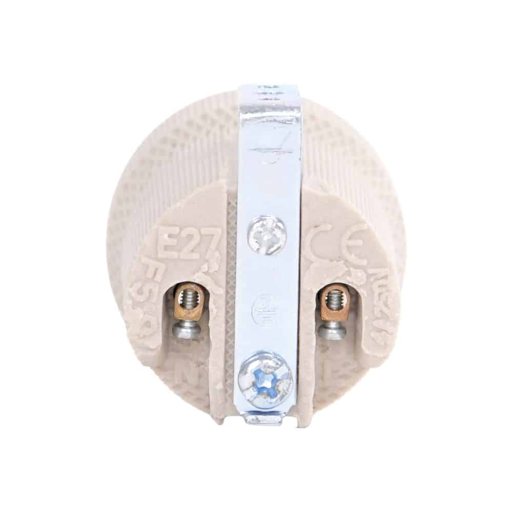 Dulie ceramica cu lamela HEPOL, E27, alb