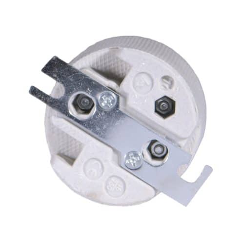 Dulie ceramica cu lamela HEPOL, E40, alb