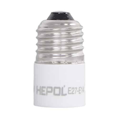 Adaptor HEPOL, E27 - E14, alb