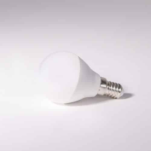 Bec LED HEPOL, forma glob, E14, 4W, 30000 ore, lumina calda