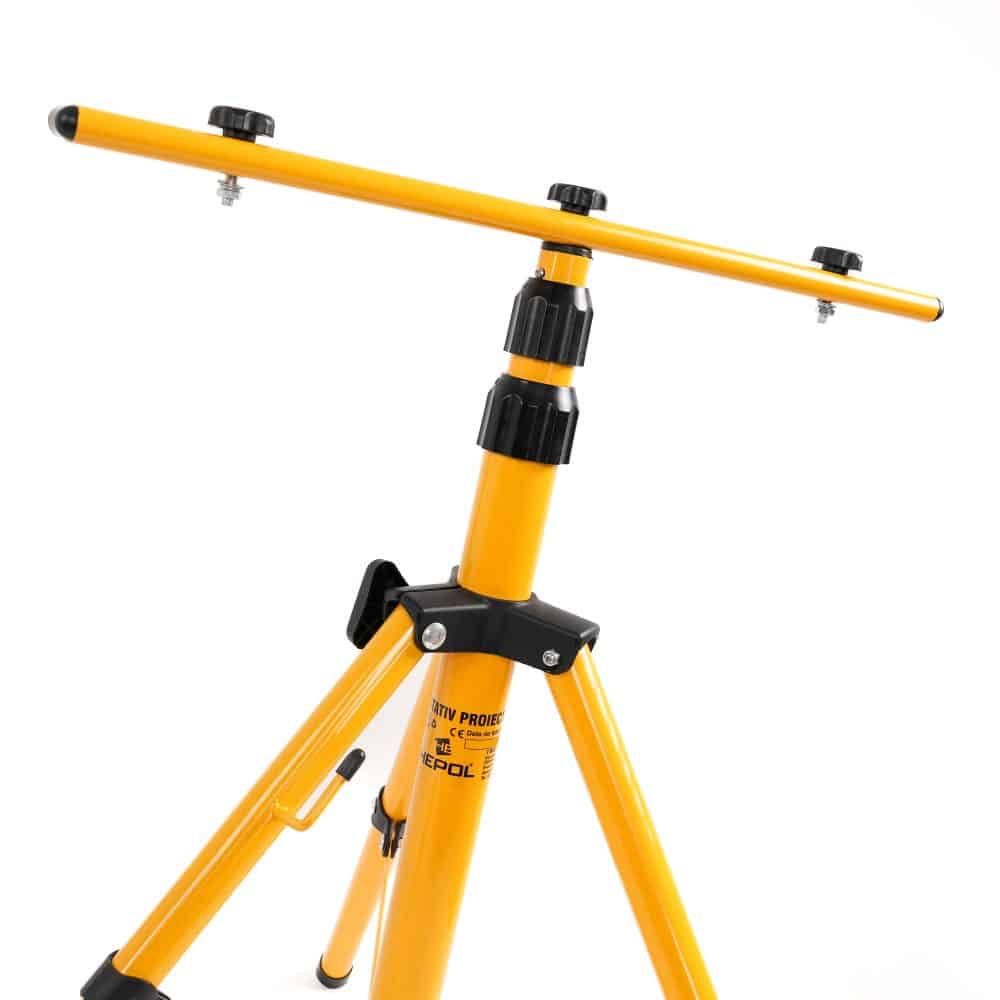 Stativ proiector HEPOL, 650 mm - 1700 mm, galben