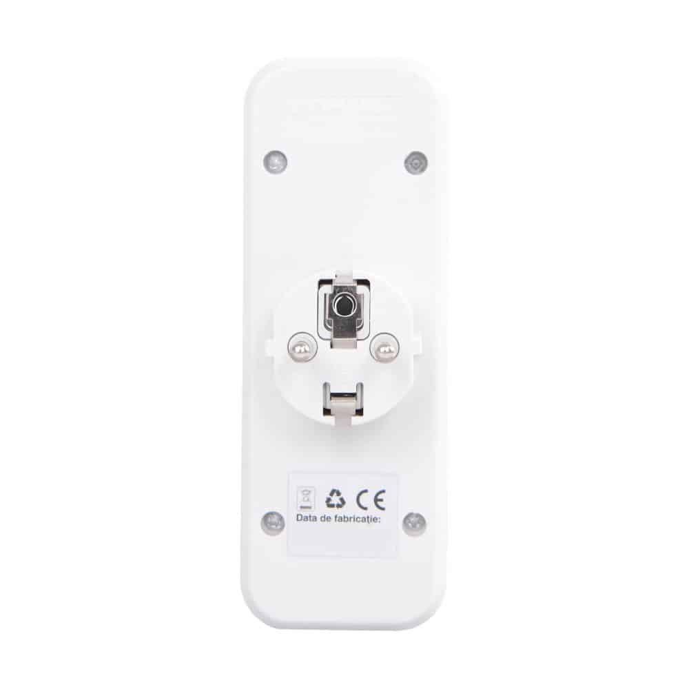 Adaptor liniar HEPOL, 3 prize, alb