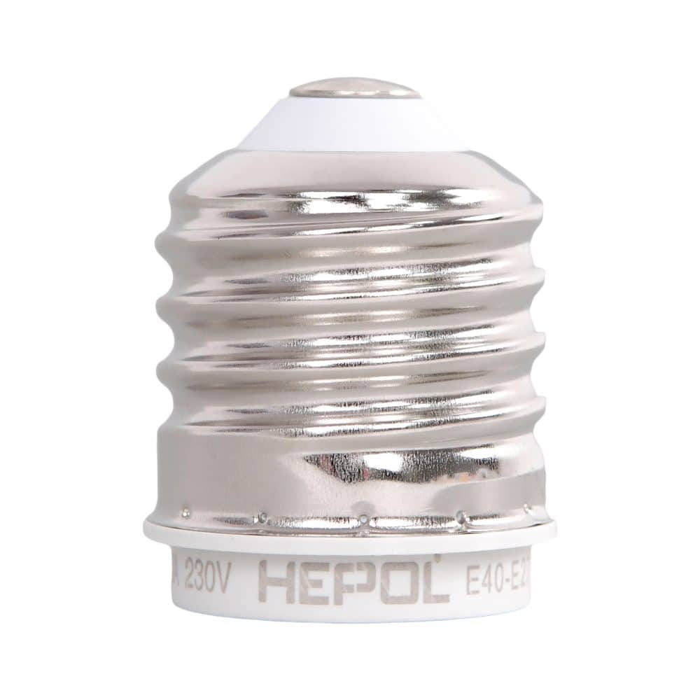 Adaptor HEPOL, E40 - E27, alb