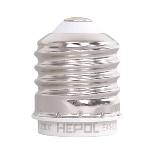 Adaptor HEPOL, E40 - E27, alb