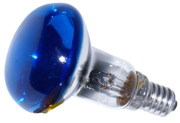 Bec incandescent LOHUIS, forma reflector R50, E14, 25W, 1000 ore, lumina albastra