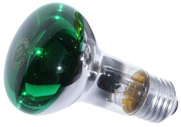 Bec incandescent LOHUIS, forma reflector R63, E27, 40W, 1000 ore, lumina verde