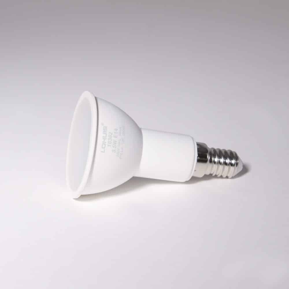 Bec LED LOHUIS, forma spot, E14, 3.5W, 30000 ore, lumina rece