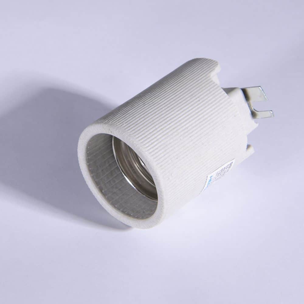 Dulie ceramica cu lamela HEPOL, E40, alb