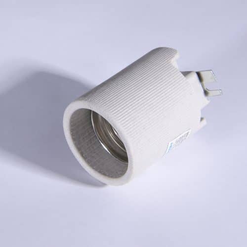 Dulie ceramica cu lamela HEPOL, E40, alb