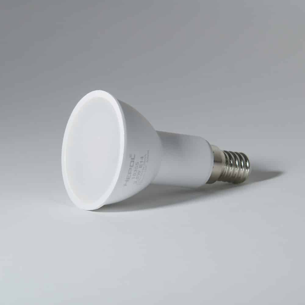Bec LED HEPOL, forma spot, E14, 3.5W, 30000 ore, lumina calda