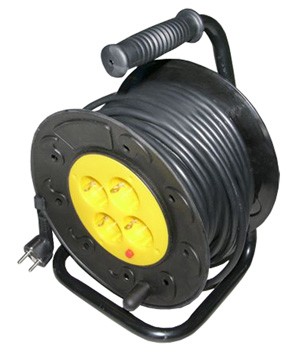 Derulator HEPOL, 4 prize, protectie copii, 30m, 3x2.5mm
