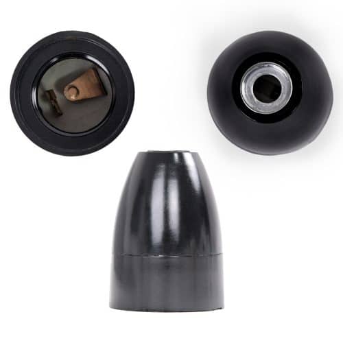 Dulie ebonita HEPOL, E27, negru