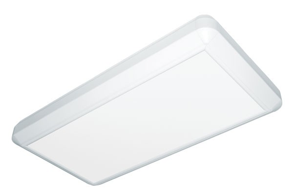 Plafoniera HEPOL OPAL, balast electronic 3AAA, aparent/PT, IP40, G13, 2x18W, alb