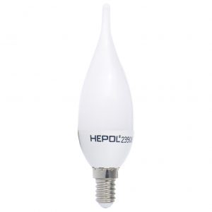 Bec LED HEPOL, forma lumanare fantezie, E14, 4W, 30000 ore, lumina calda