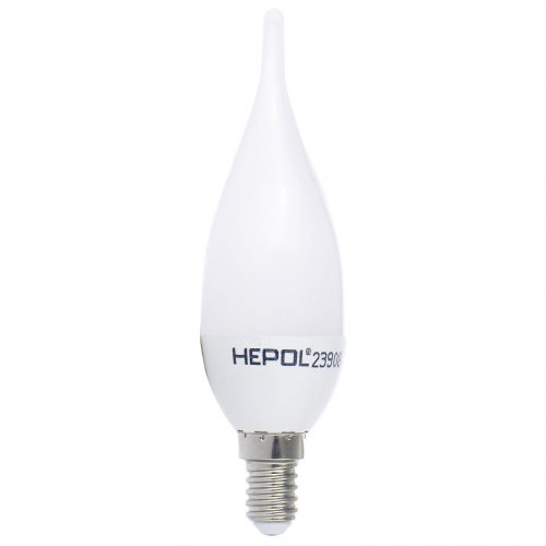 Bec LED HEPOL, forma lumanare fantezie, E14, 4W, 30000 ore, lumina calda