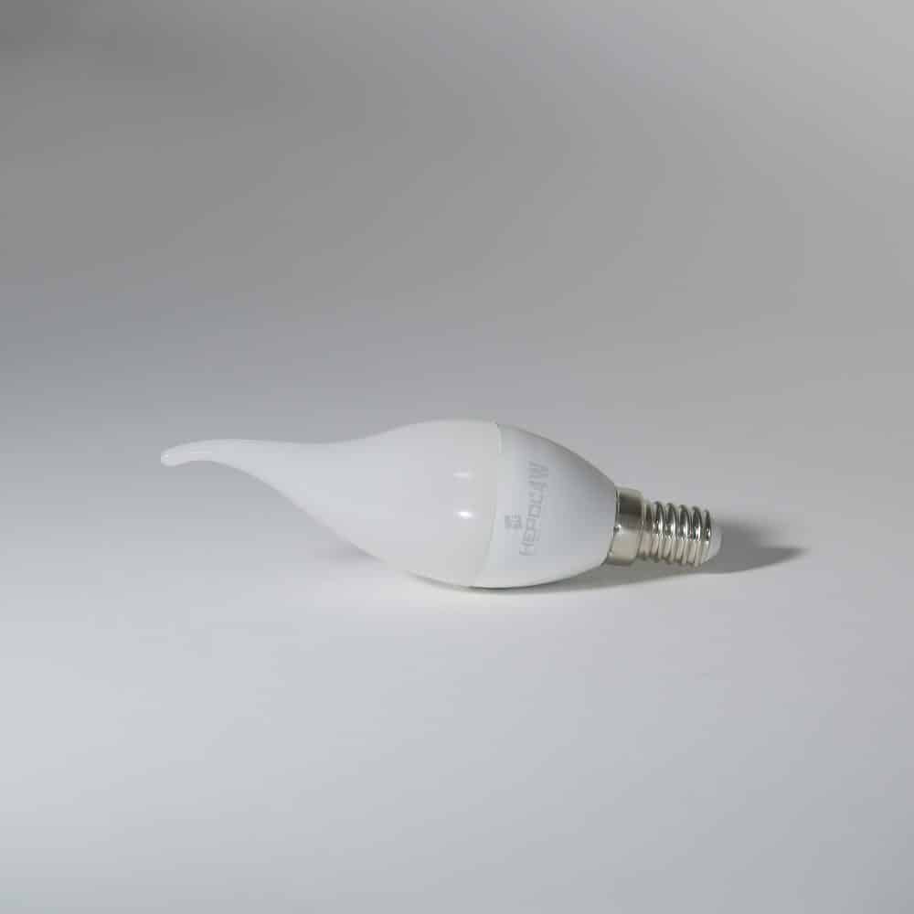 Bec LED HEPOL, forma lumanare fantezie, E14, 4W, 30000 ore, lumina calda