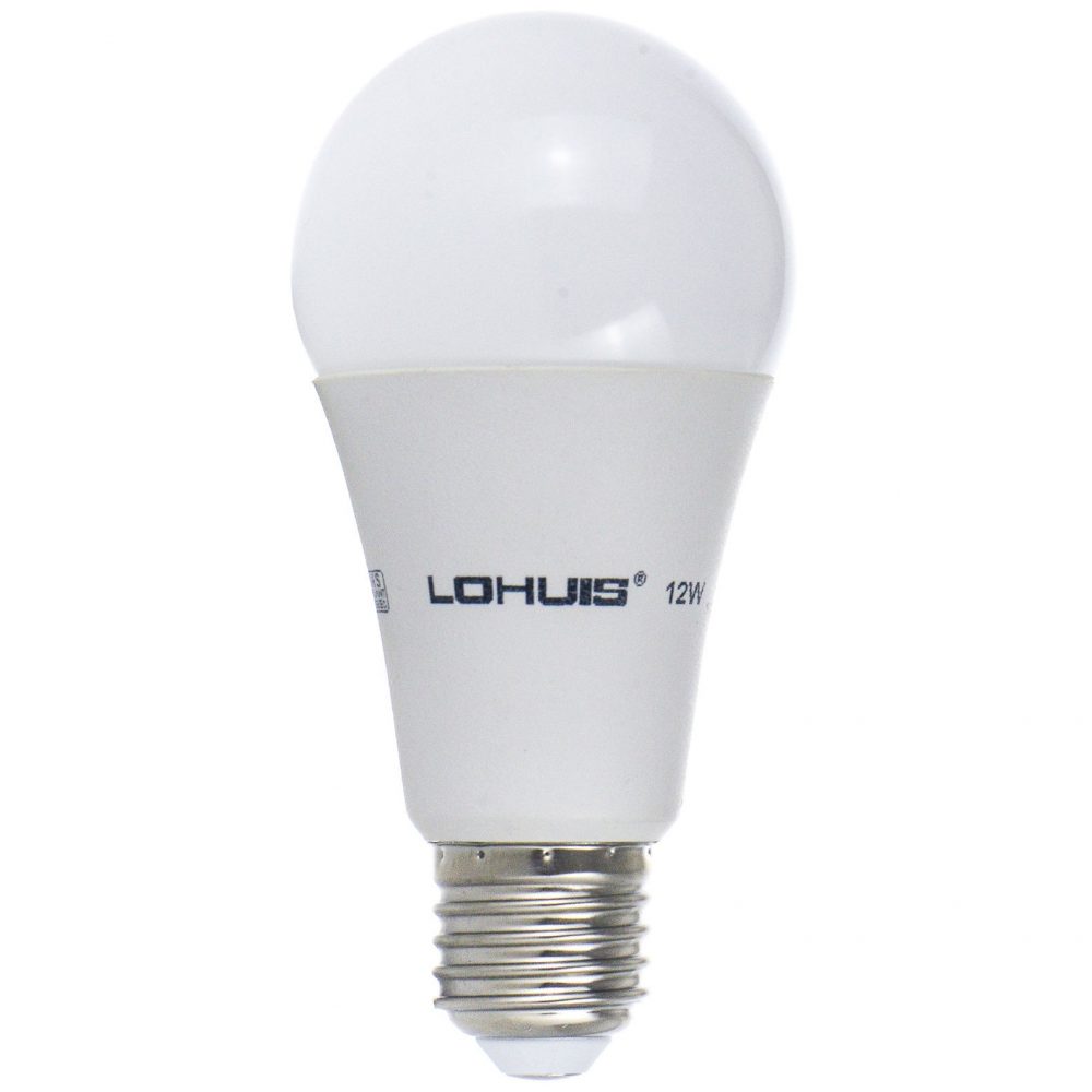 Bec LED LOHUIS, forma A60, E27, 12W, 30000 ore, lumina rece
