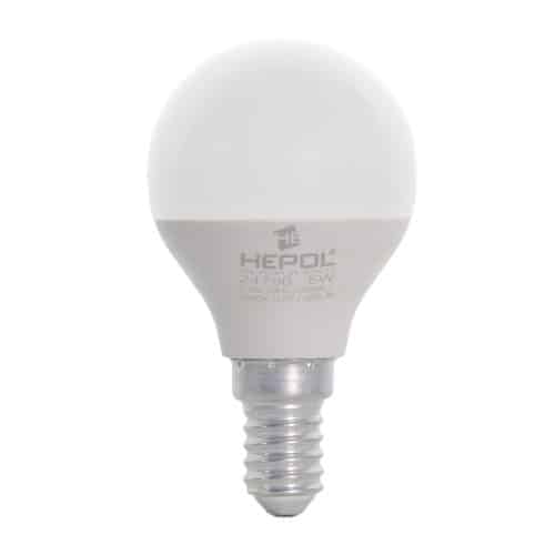 Bec LED SFERIC E14, 5W, 380lm, lumina calda