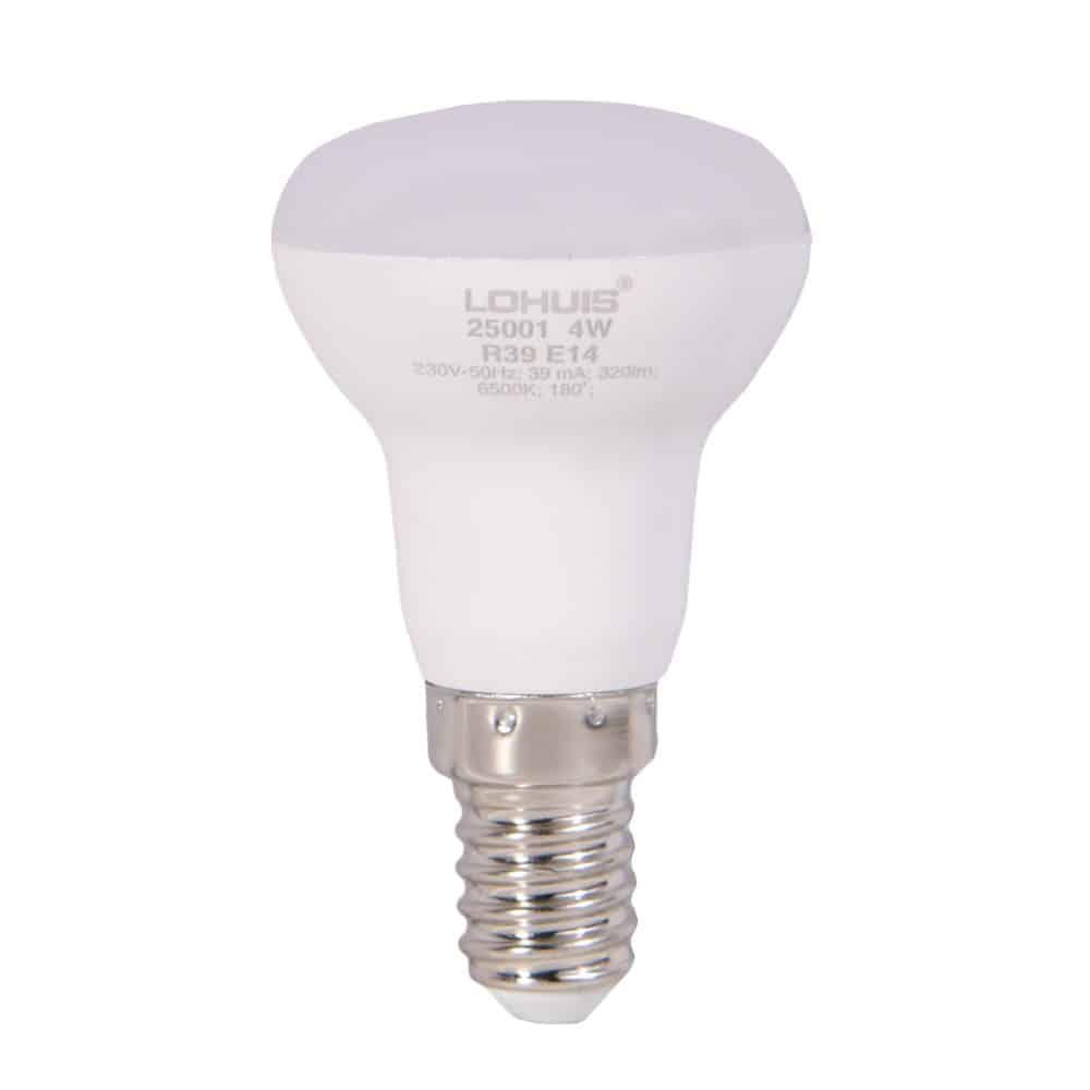 Bec LED LOHUIS, forma reflector R39, E14, 4W, 30000 ore, lumina rece