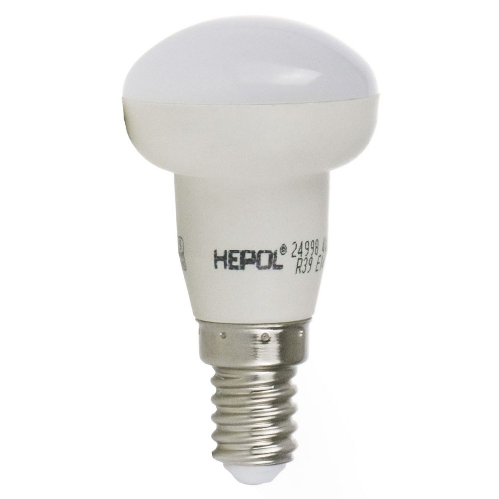 Bec LED HEPOL, forma reflector R39, E14, 4W, 30000 ore, lumina calda