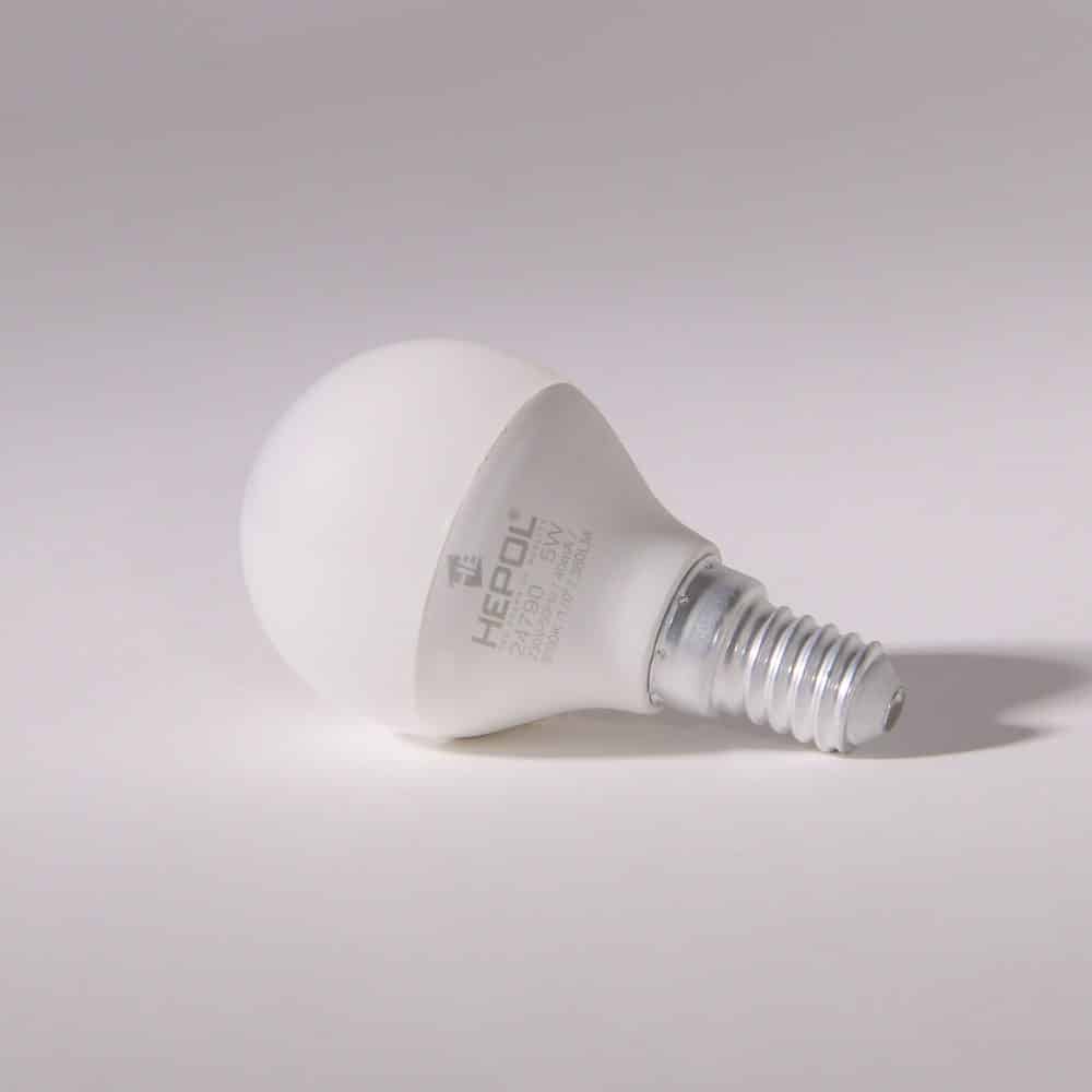 Bec LED SFERIC E14, 5W, 380lm, lumina calda