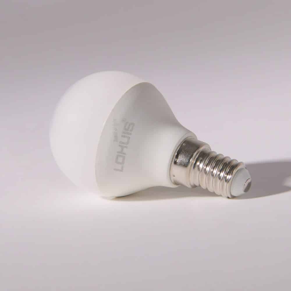 Bec LED SFERIC E14, 5W, 400lm, lumină rece