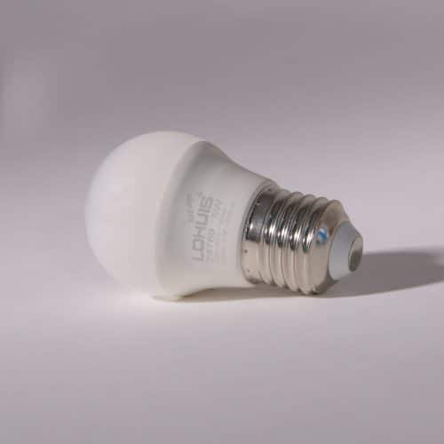Bec LED SFERIC E27, 5W, 400lm, lumină rece