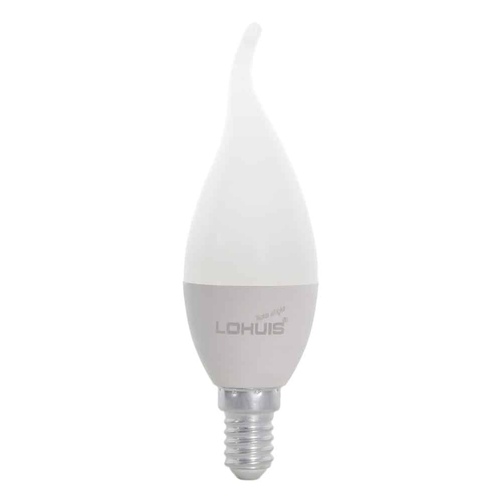 Bec LED LOHUIS, formă lumânare fantezie, E14, 5W, 400lm, lumină rece