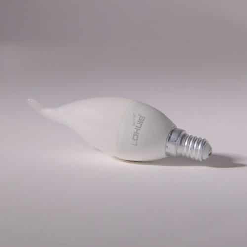 Bec LED LOHUIS, formă lumânare fantezie, E14, 5W, 400lm, lumină rece