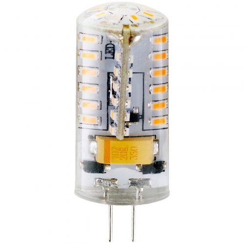 Bec LED HEPOL SILICON, forma bulb, G4, 12V, 3W, 30000 ore, lumina calda