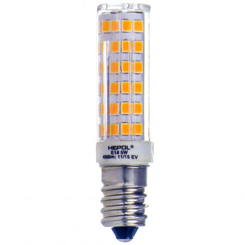 Bec LED HEPOL CORN MINI, forma bulb, E14, 5W, 25000 ore, lumina calda
