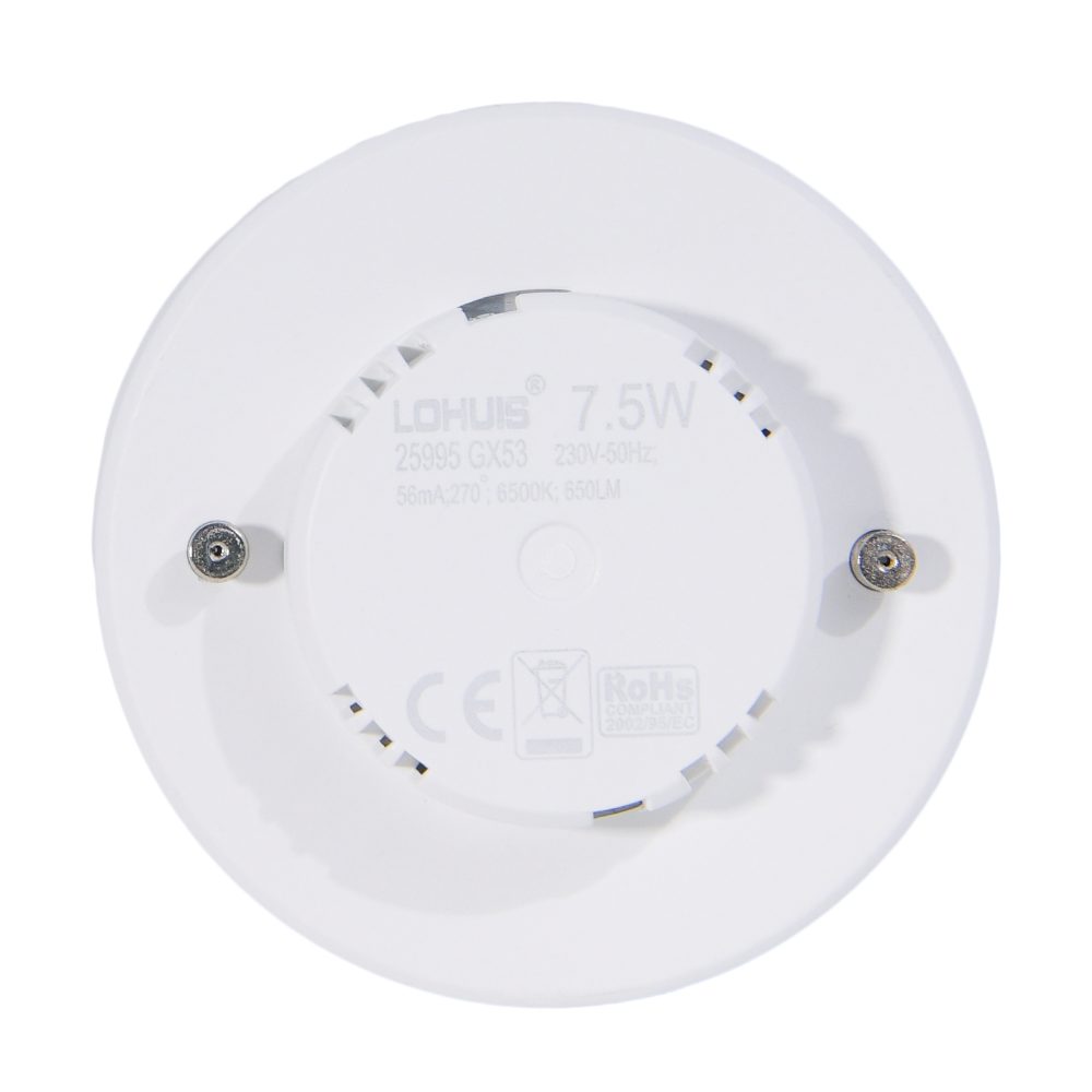 Bec LED LOHUIS forma reflector, Gx53, 7.5W, 8000 ore, lumina rece