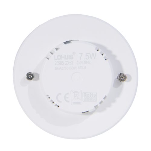 Bec LED LOHUIS forma reflector, Gx53, 7.5W, 8000 ore, lumina rece